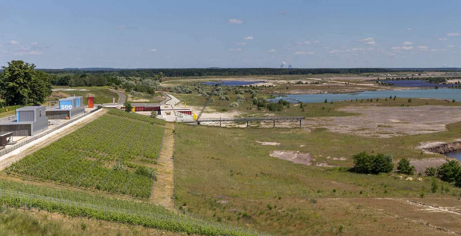 Die IBA-Terrassen am Großräschener See,
        
    

        Foto: TMB-Fotoarchiv/Steffen Lehmann