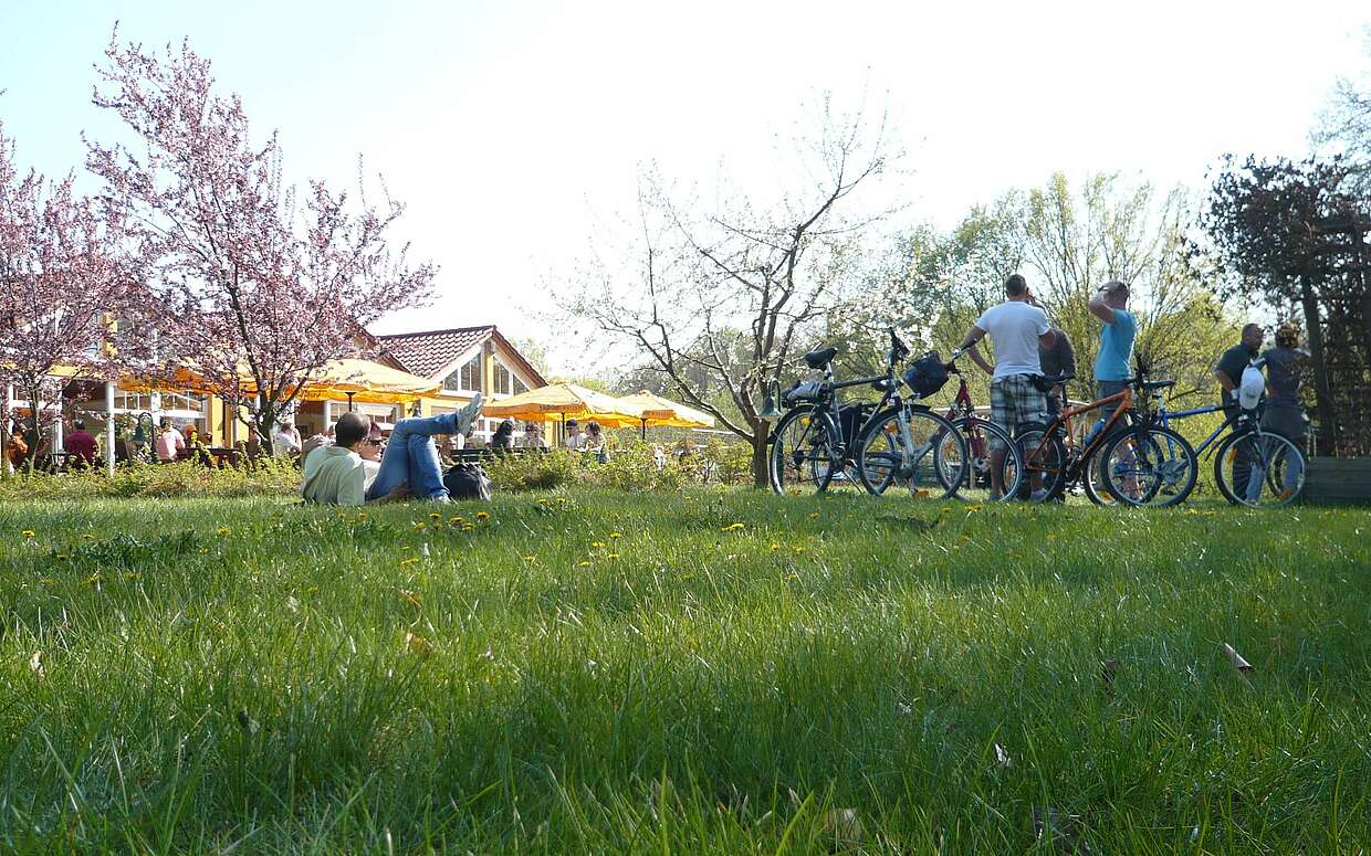 Zwischenstopp mit dem Fahrrad in Petzow