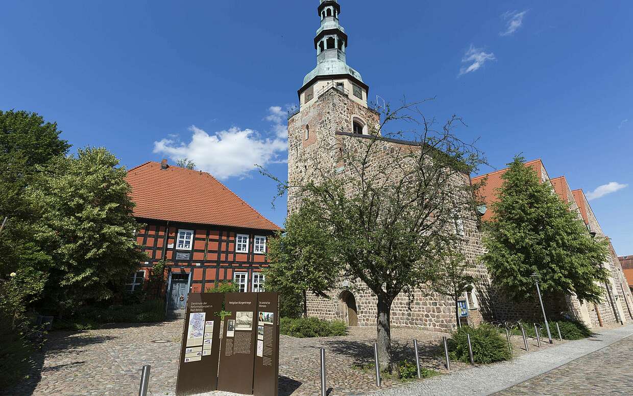 Blick auf die Marienkirche in Bad Belzig
