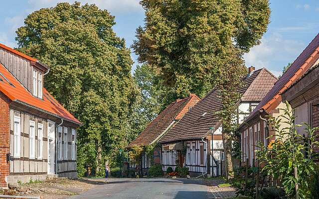 Blick in das Dörfchen Breetz