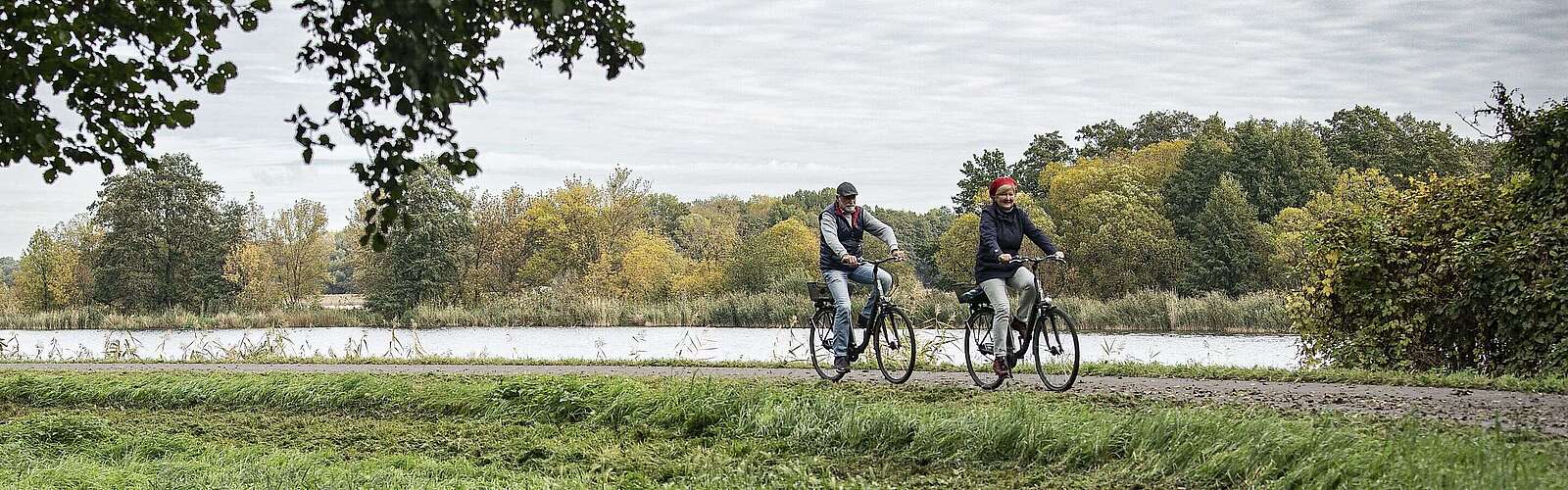 Radfahrer auf dem Havel-Radweg