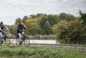 Radfahrer auf dem Havel-Radweg