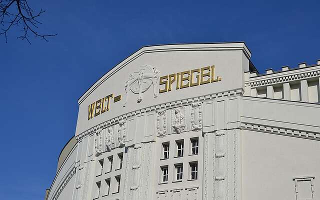 Fassade des Kinos Weltspiegel in Cottbus